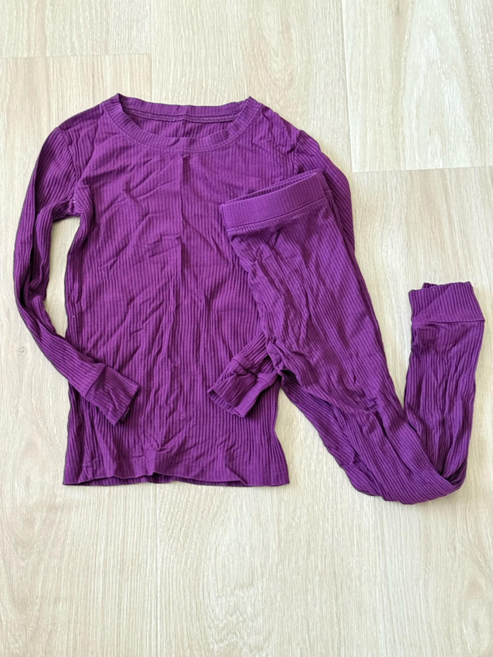 Little Sleepies Purple Ribbed Two-Piece Pajama Set